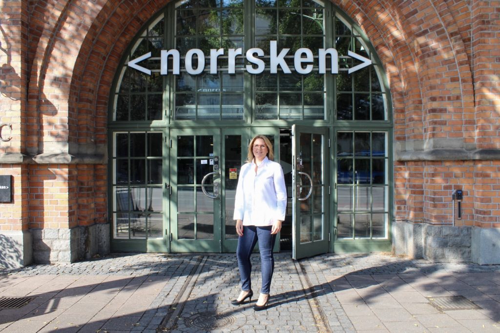 Anna Kayal in front of Norrsken
